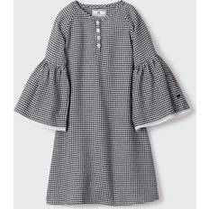 Black Nightgowns Children's Clothing Petite Plume Girl's Seraphine Houndstooth Lace-Trim Nightgown, 6M-14 BLACK