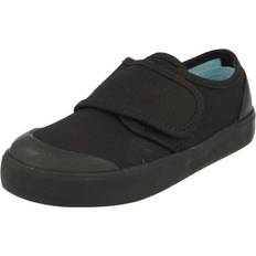 Læder Lave sko Børnesko Start-rite Skip Rip-Tape Black School P E Plimsoles F - New