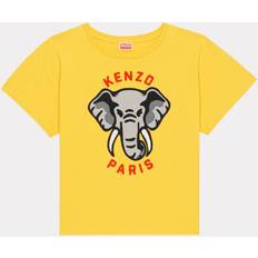 Kenzo T-Shirt Med Broderet Motiv - Gul