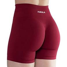 Red - Yoga Shorts Aurola Intensify Workout Shorts Women - Deep Red