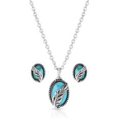 Silver Jewelry Storage Montana Silversmiths Worlds Feather Turquoise Jewelry Set