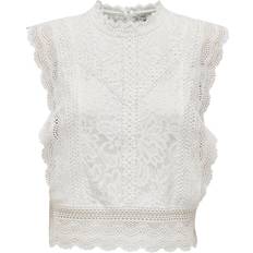Cropped Lace Top - White/Cloud Dancer