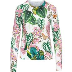 Mixed Botanical Printed Cardigan - Ivory Multi