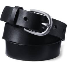 Belts Women's Lands' End Classic Leather Belt, Medium, Black