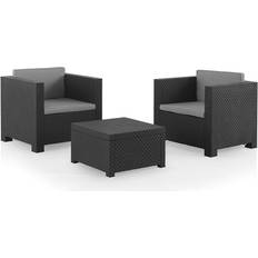 Conjunto De Jardín Mesa + 2 Sillas Reciclado Diva Sillón