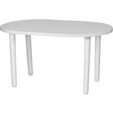 White Garden Table Resol Four-Seater Oval Gala Garden