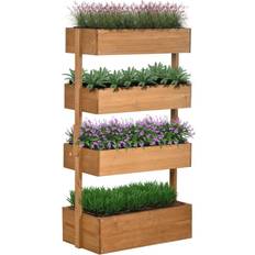 Raised Garden Beds OutSunny 80cm 45cm 142cm 4-Tier Raised Garden Planter