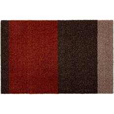 Caoutchouc Tapis Tica Copenhagen Stripes By Horizontal Paillasson Brown-Terracotta 40x60 cm Marron, Beige