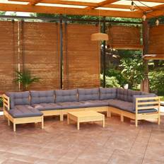 8 Loungeset Utemöbler vidaXL dynor Loungeset
