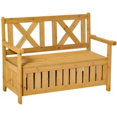 Storage benches for entryway OutSunny 45.25 Garden Bench