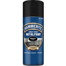 Metalmaling - Spraymaling Hammerite Direct to Rush Smooth Finish Metalmaling Sort 0.4L