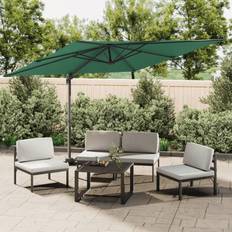 Parasols vente vidaXL Parasol Déporté Avec Mât En Aluminium Vert 300x300 cm