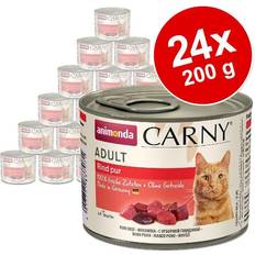Animonda Carny Adult 6 x 200g Beef Chicken & Duck Hearts