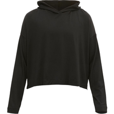 Dame - Fitness Gensere Röhnisch Soft Cropped Hoodie - Black