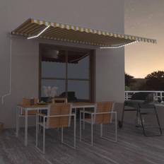 vidaXL Markise m LED Vindsensor 500 x 350 cm