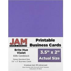 Purple Copy Paper Jam Paper Brite Hue Printable Business Cards, 100ct. Brite Hue Violet