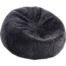 Gris Poufs Natures Collection Short Wool Sheepskin Bean Bag 92 cm x 93 cm Pouf