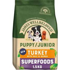 James Wellbeloved superfoods puppy junior dry dog food kale