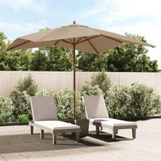 Sun parasol vidaXL taupe Garden Parasol Umbrella Pole Sun Parasol