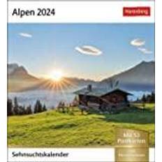 Office Supplies Harenberg Alpen Sehnsuchtskalender 2024 53 Postkarten