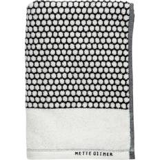 Serviettes d'Invité Mette Ditmer Grid 38 x 60 cm Noir/Off-White (Set de 2) Serviette d'Invité Blanc, Noir (60x)