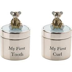 Bambino Silverplated First Tooth & Curl Set Blue