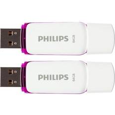 Magic kort Philips USB 2.0 2-Pack 64GB Snow Edition Mag. [Levering: 4-5 dage]