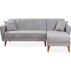 Hjørnesovesofa Hanah Home Hjørnesovesofa Grå Sofa
