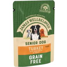 James wellbeloved dog senior turkey pouches James Wellbeloved 100g grain-free senior dog food pouches turkey gravy