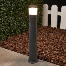 Réverbères Lucande Luminaire Pour Socle LED Milou En Aluminium - Anthracite, Transparent Réverbère