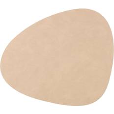 Bordstabletter i skinn Lind DNA Curve M Bordstablett Beige (35x31cm)