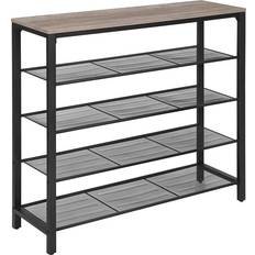 Vasagle Industrial Style 5-Tier with Wood Surface Shoe Rack