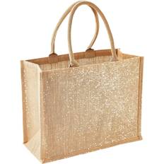 Gold Stofftaschen Westford Mill Metallic Shimmer Jute Shopper/Tote Bag Pack of 2