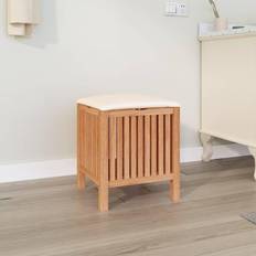 Brown Shower Stools vidaXL Bathroom Stool 40.5 x 40 x 52 cm