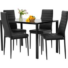 Leathers Furniture FDW B083ZS9Z9Z Dining Set 27.6x47.2" 5pcs