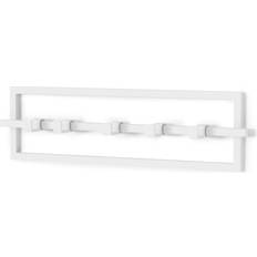 Grey - Steel Coat Hooks Umbra Wall Mounted Modern Sleek Space-Saving Hanger 5 Coat Hook