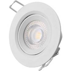 E Projecteurs Edm Downlight LED Encastrable 5W 4000 K Rond Cadre Blanc Projecteur