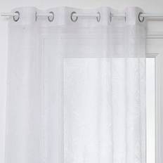 Atmosphera Tropical White Polyester Curtain 140 x 240 cm