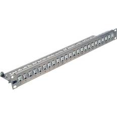 Geräte- & Verteilerkästen Corning Patchpanel 24 Ports 1HE mit Cat6A HW Modulen UU001622834