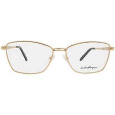 Ferragamo Salvatore SF 2198 717 55 Guldiga Glasögon Endast Båge Kvinna