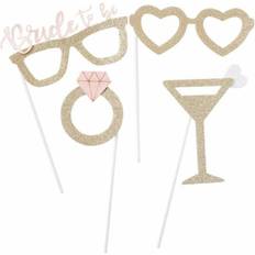 Photo Props, Party Hats & Sashes Smiffys hen party photobooth kit, gold