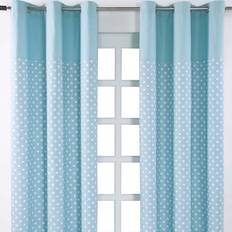 Homescapes W 137cm Drop 182cm, Cotton Stars Ready Made Eyelet