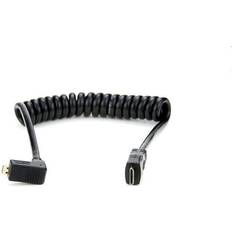 Atomos Coiled Right-Angle Micro HDMI To Mini HDMI Cable 30-45cm