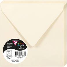Clairefontaine 50078C Lote de 20 sobres Pollen, 140 x 140 mm, color marfil 14 x 14 x 0.10