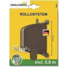 Rollotron Schellenberg Recogedor Exterior Abatible 28x159x120 mm Marron Giratorio 180° Con 5m