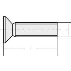 Försänkta Skruvar M3 4 mm Fyrkantiga DIN 965 Stål 100 st