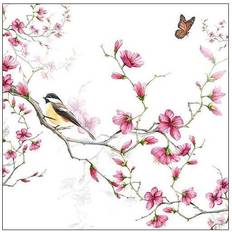 Ambiente Serviette Oiseau Sur Branche Fleurie 20 Pièces
