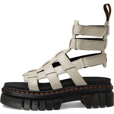 Dr. Martens Bianco Pantofole e Sandali Dr. Martens Ricki Nappa Lux Leder Gladiator Plateausandalen - Creme/Grau