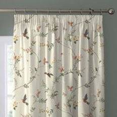 Dreams & Drapes Drömmar Och Draperier Naturliga Blommiga Fågelgardiner B 90 x L 90