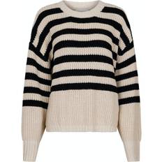 Neo Noir Dakota Stripe Knit Blouse - Black